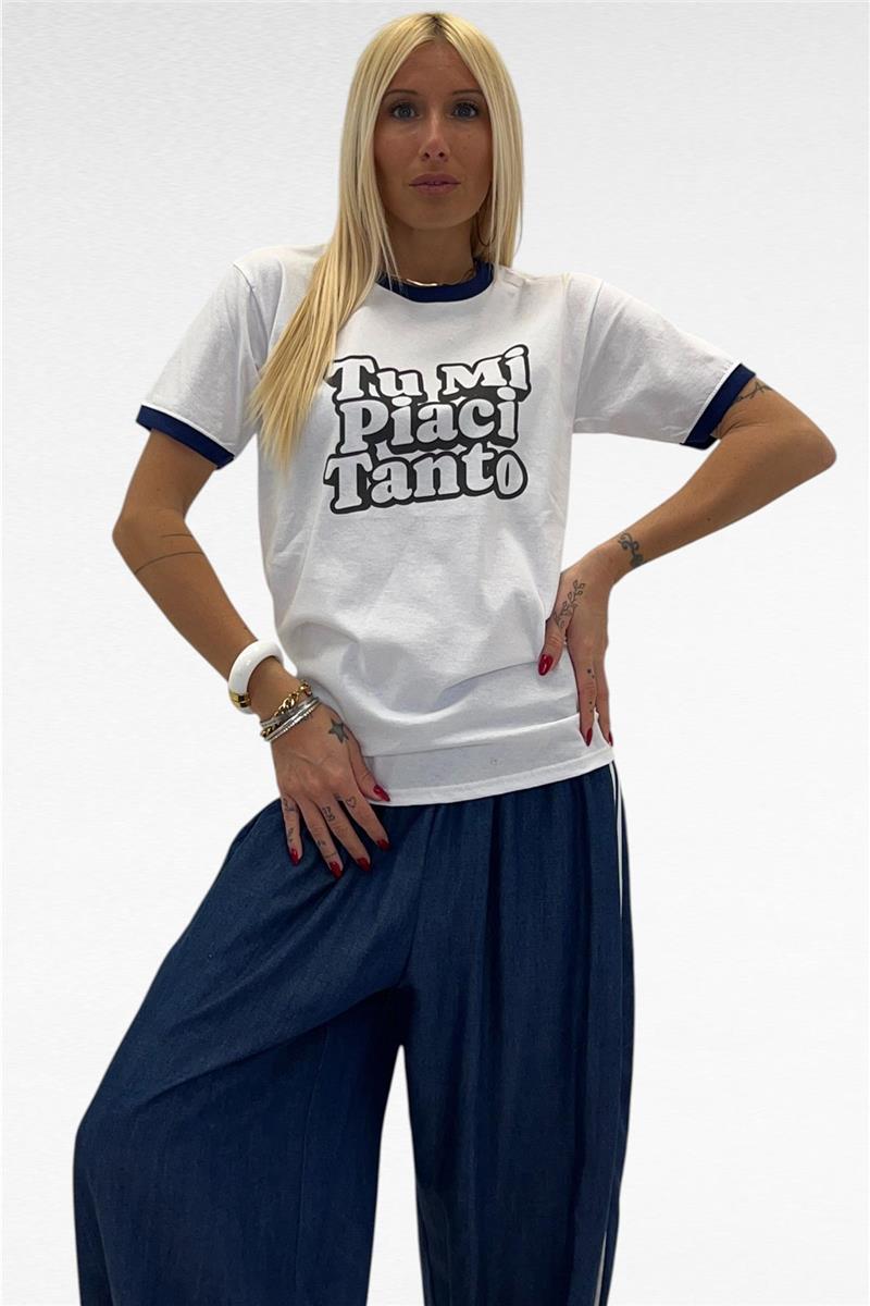 t-shirt con stampa tu mi piaci